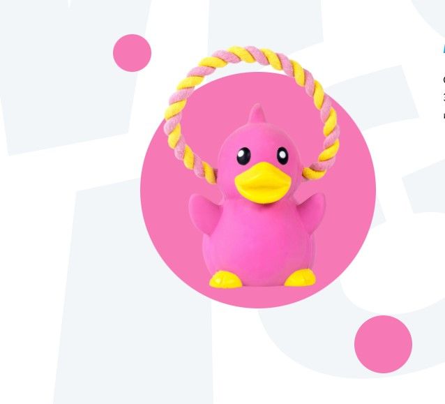 MAX&MOLLY Комбинированная игрушка уточка Мисс Дейзи, 19 см, полиэстер, хлопок и латекс, арт. 708118