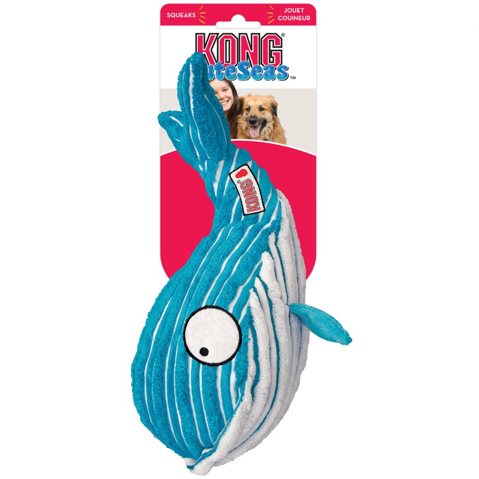 Игрушка KONG для собак плюшевый Кит, размер S, 6х17 см