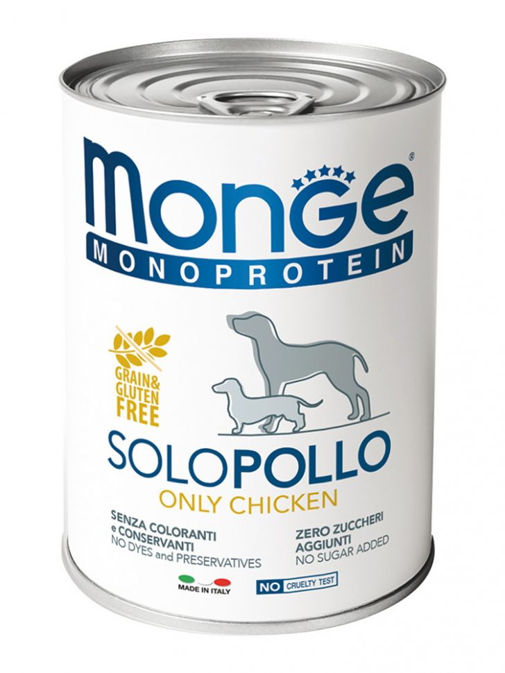 Monge Dog Monoprotein Solo консервы для собак паштет из курицы 400 гр.
