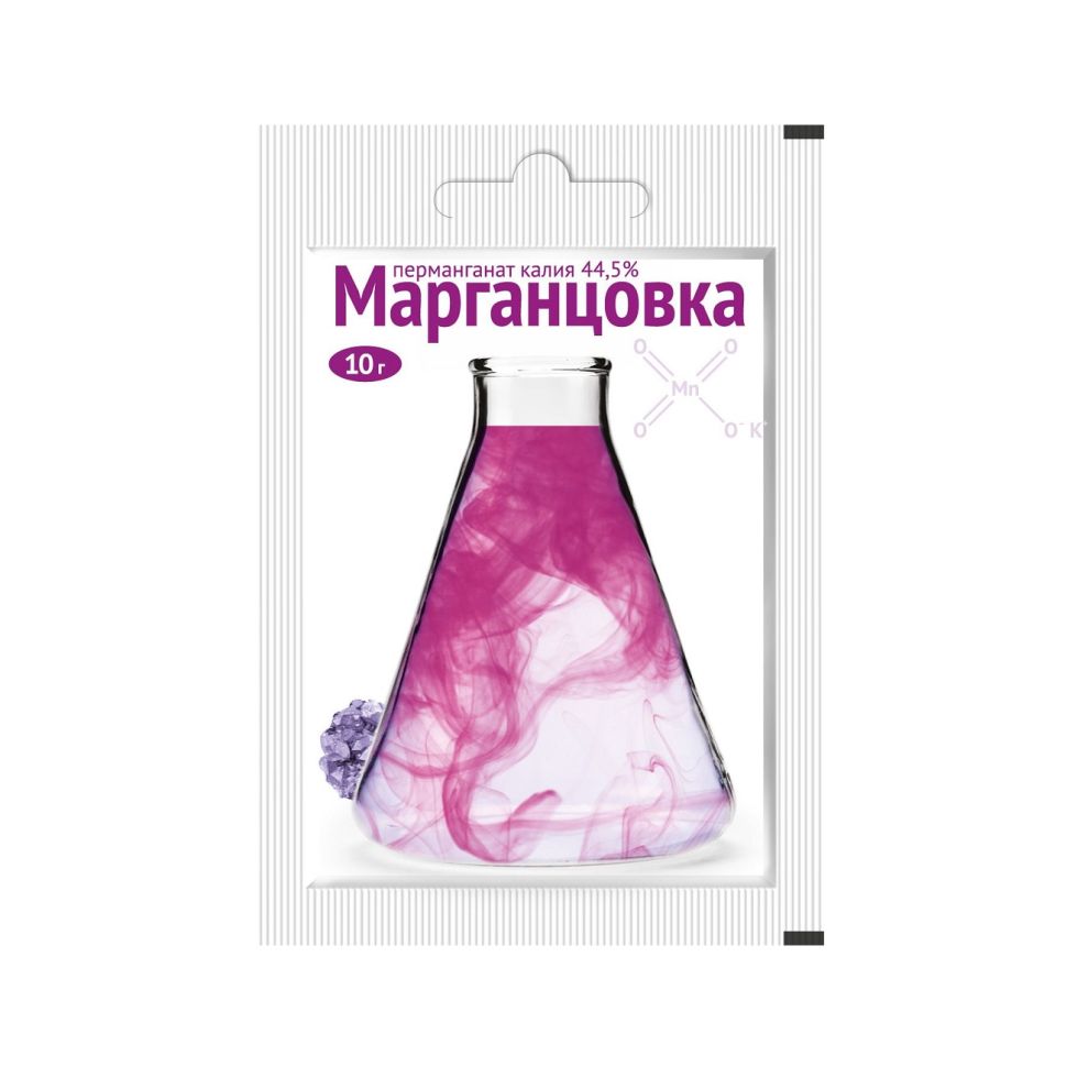 Ваше хозяйство: Марганцовка, перманганат калия 44,5%, антисептик,  антибактериально, 10 гр