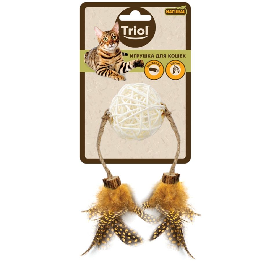 Triol: Игрушка для кошек из натуральных материалов Талисман, d50мм/350 мм, серия NATURAL, арт. 22171069