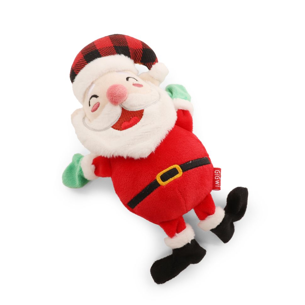 GiGwi X-mas TALES Игрушка мягкая для собак Дед Мороз с пищалкой 23 см, 85141
