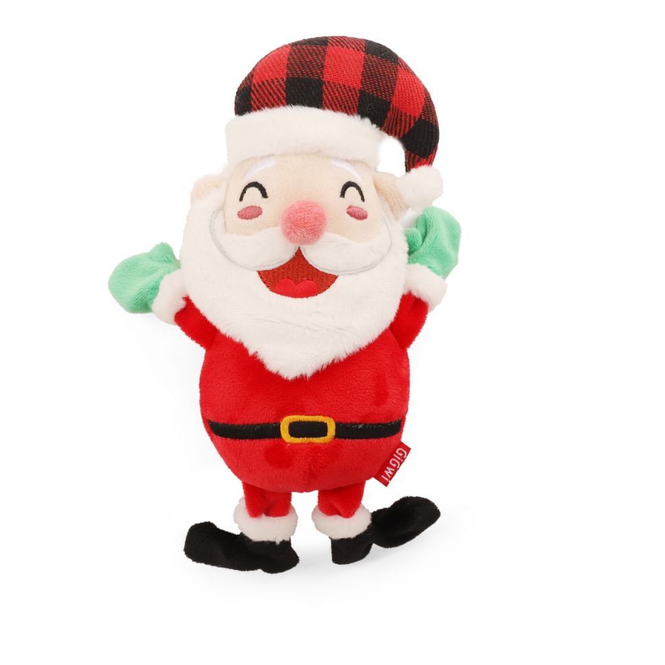 GiGwi X-mas TALES Игрушка мягкая для собак Дед Мороз с пищалкой 23 см, 85141