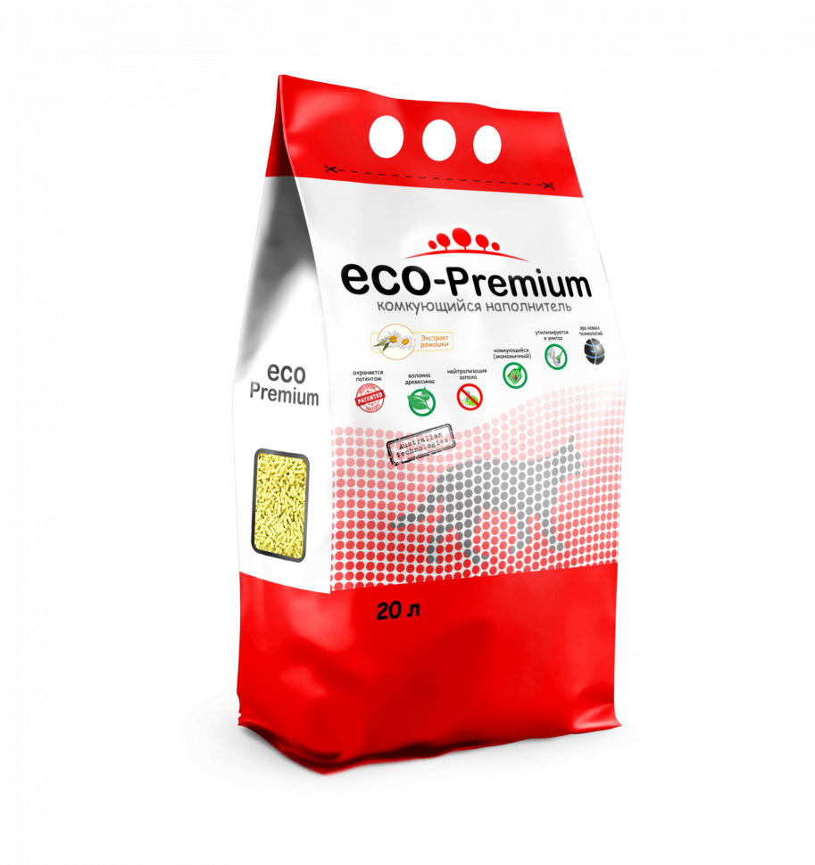 ECO Premium Ромашка наполнитель древесный 7,6 кг 20 л