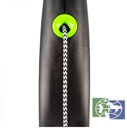 Flexi рулетка Black Design S (до 12 кг) 5 м трос черный/голубой