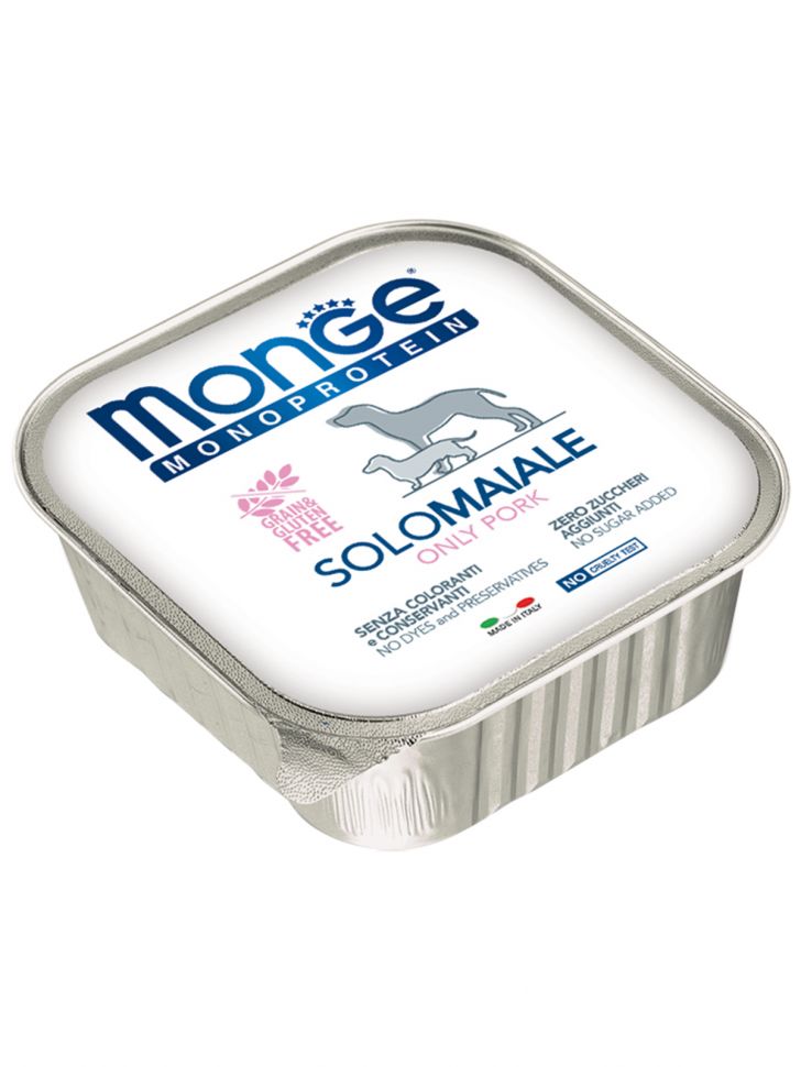 Monge Dog Monoprotein Solo консервы для собак паштет из свинины 150 гр.