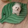 Mr.Kranch: Лежанка для собак, Листочек, большая, двусторонняя, зеленая, 120 х 73 х 6 см 