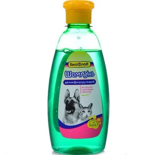 Биофлор: Дезинфицирующий антипаразитарный шампунь, для кошек и собак , 245 мл