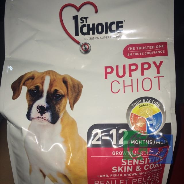 1st Choice Puppy sensitive skin & coat сухой корм для здоровья кожи и шерсти щенков (с ягненком, рыбой и рисом), 6 кг