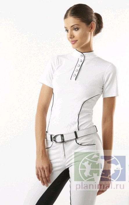Сavalliera: Рубашка женская SHOW TIME TECHNICAL с коротким рукавом, белый/синий, р-р XL, 172-304412