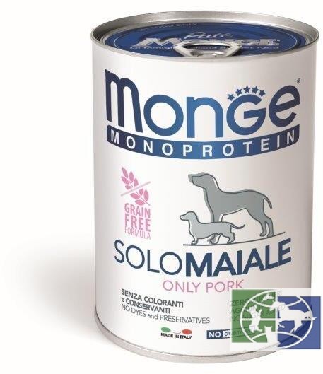 Monge Dog Monoprotein Solo консервы для собак паштет из свинины 400 гр.