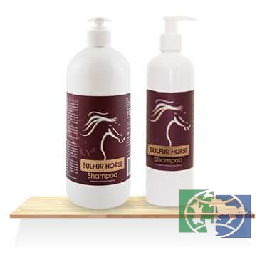 OVER Horse: SULFUR HORSE Shampoo, шампунь для лошадей с серой и эфирными маслами 1:5, 400 мл