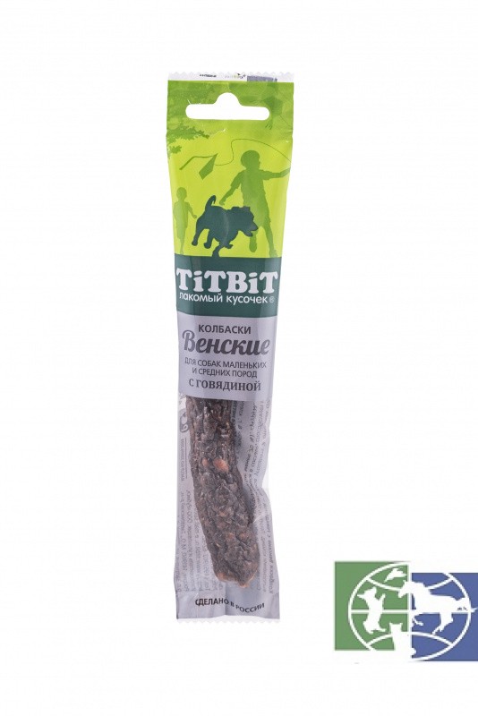 TitBit: Колбаски Венские с говядиной для собак маленьких и средних пород 20 гр.