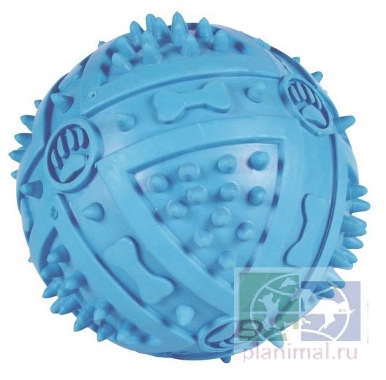 Trixie: Игрушка для собак Мяч игольчатый из натуральной резины, 9,5 см, арт. 34842