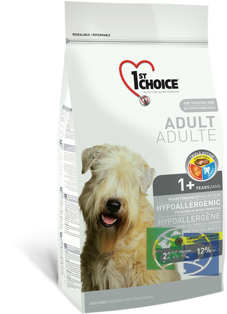 1st Choice Adult гипоаллергенный сухой корм для собак (с уткой и картофелем), 2,72 кг