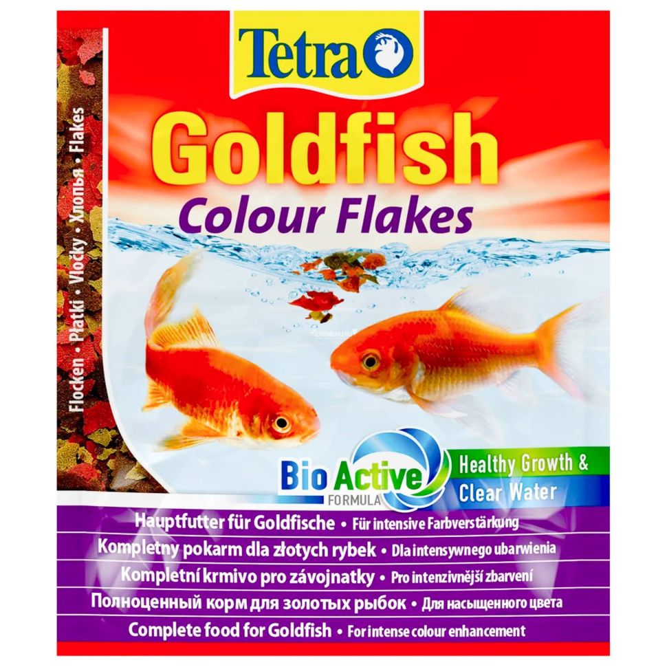 TetraGoldfish Colour корм в хлопьях для улучшения окраса золотых рыб 12 г