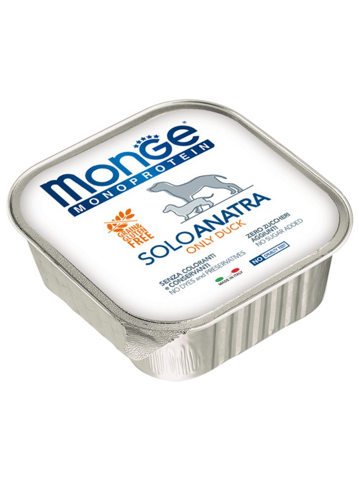Monge Dog Monoprotein Solo консервы для собак паштет из утки 150 гр.