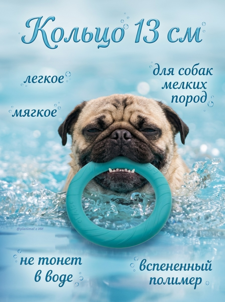 Gamma: Игрушка для собак кольцо XS, 13 см, ПЭ и ЭВА, серия ГАВ ГАМЫЧ, 12132013