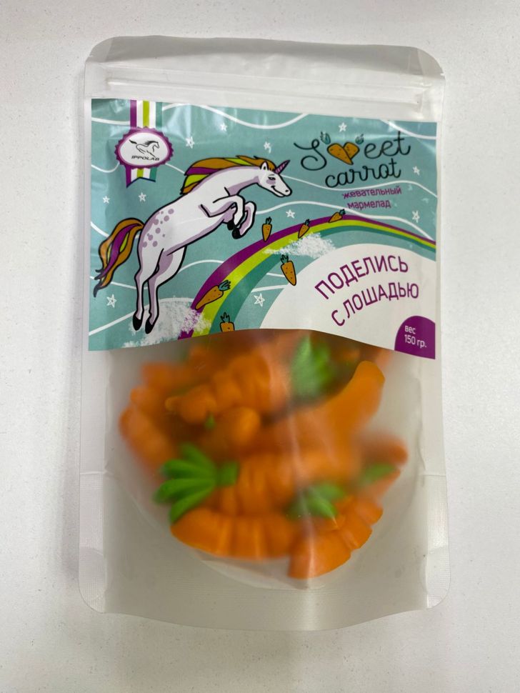 Пробио: Мармелад жевательный Поделись с лошадью Sweet carrot, 150 гр.