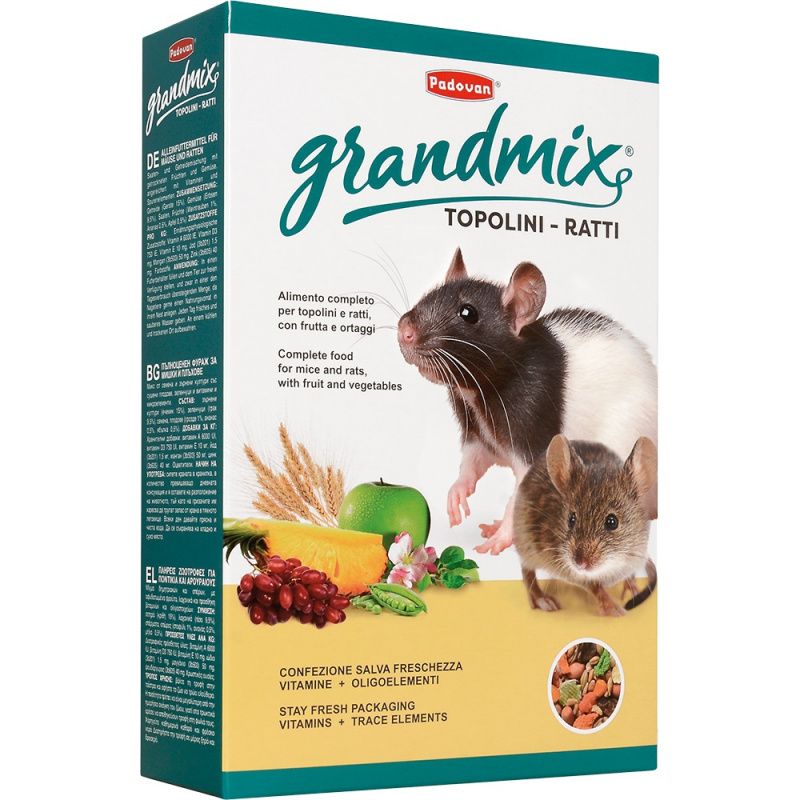 Padovan GrandMix topolini e ratti полнорационный корм для мышей и крыс, 1 кг