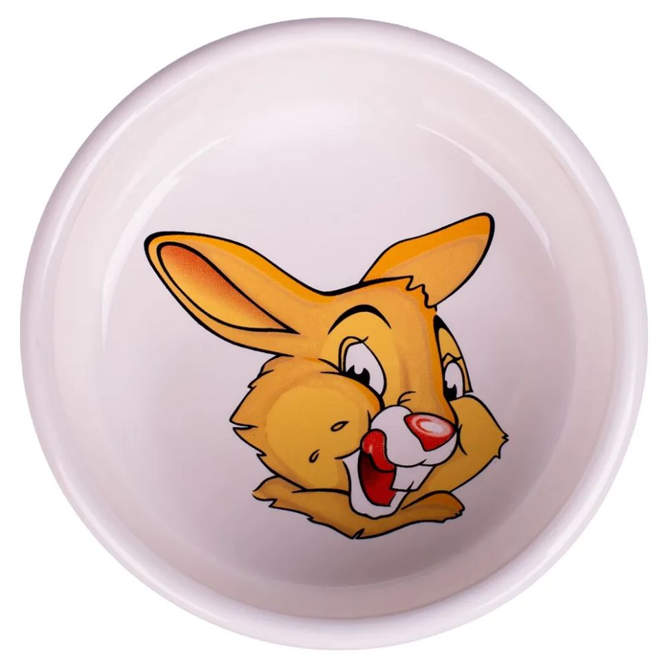 КерамикАрт: миска Кролик, для грызунов, белый, 200 мл