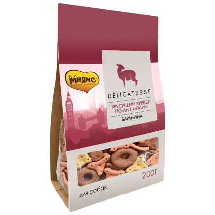 Лакомство Мнямс: "Хрустящий крекер по-английски" для собак, 200 гр.