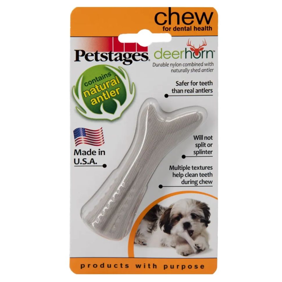 Petstages: игрушка Deerhorn, с оленьими рогами, очень маленькая, для собак, 9 см 