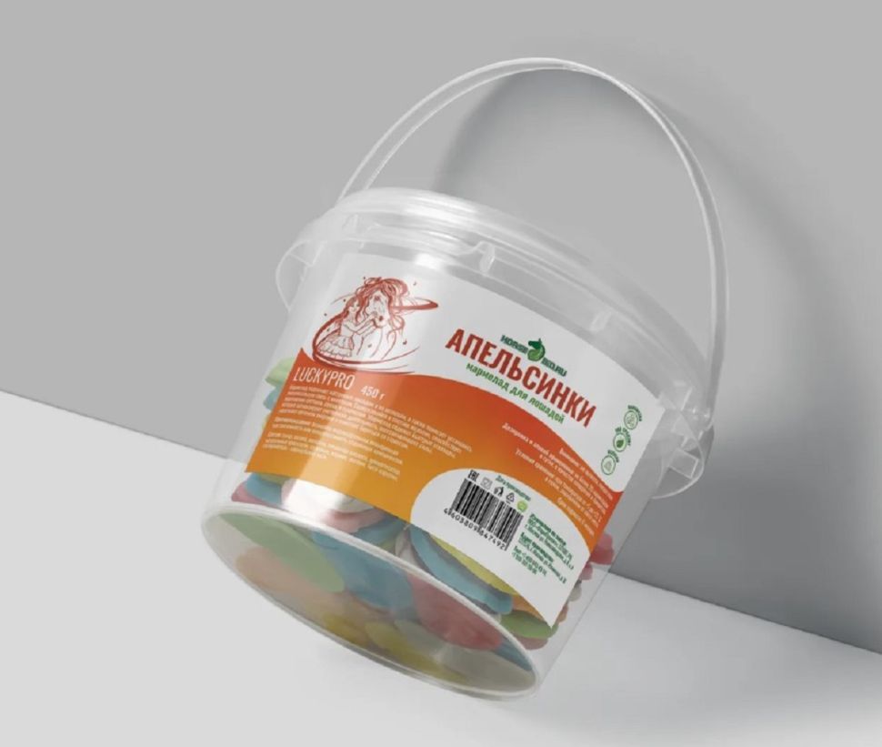 Horse-bio: Мармелад Апельсинки LuckyPro для лошадей, 450 гр.