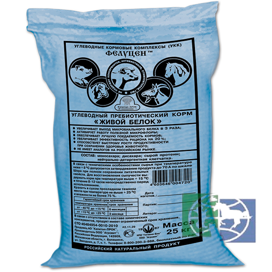 КП: УК2-02 Углеводный пребиотический корм Живой Белок, 25 кг