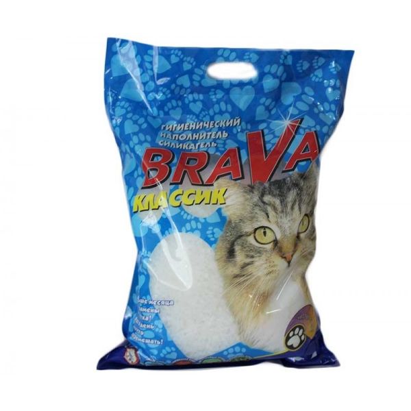 Брава Классик силикагелевый наполнитель для кошек 10 л