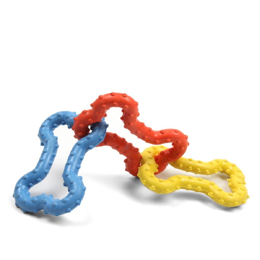 GiGwi: Три резиновые косточки, игрушка для собак, серия CATCH & FETCH, 15 см, 75031