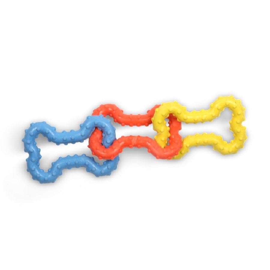 GiGwi: Три резиновые косточки, игрушка для собак, серия CATCH & FETCH, 15 см, 75031