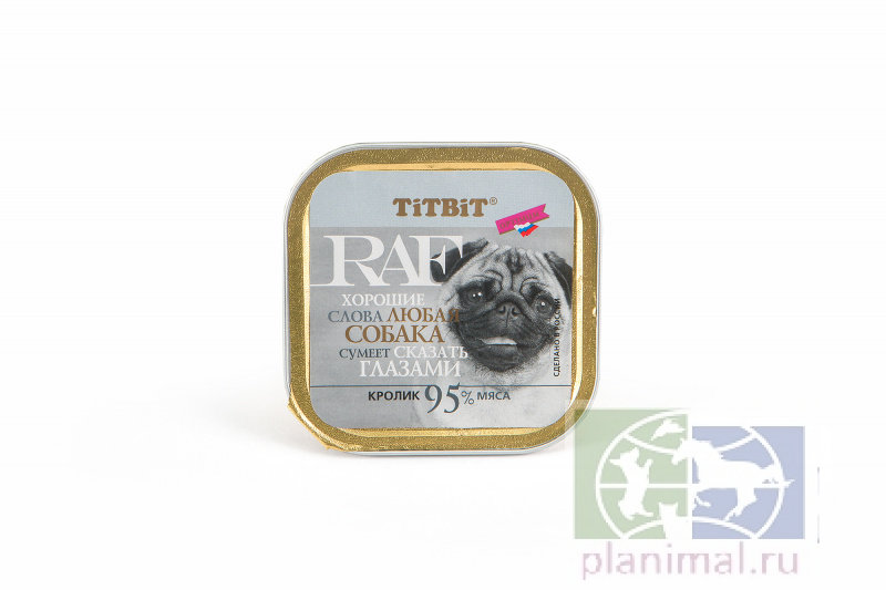 TitBit: Консервы для собак RAF Кролик 100 г - ламистер