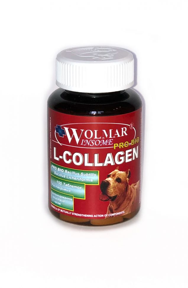Wolmar Winsome Pro Bio L-Collagen хондропротектор для собак, 100 табл.