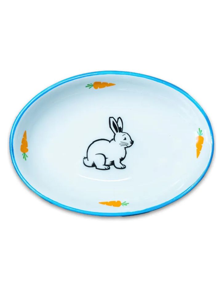КерамикАрт: Зайчик, миска для грызунов, голубая, 90 мл