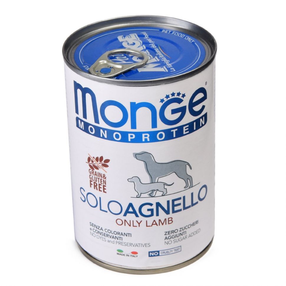 Monge Dog Monoprotein Solo консервы для собак паштет из ягненка 400 гр.