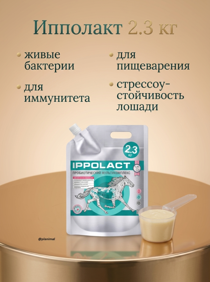 Пробио: Ипполакт, пробиотический мультикомплекс для лошадей, 2,3 кг
