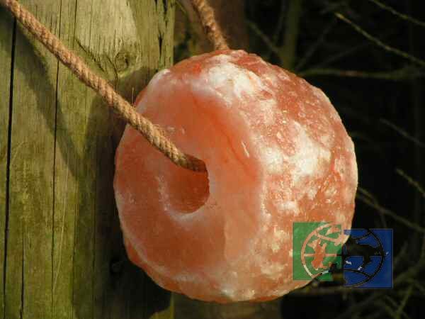 Гималайская розовая соль, необработанный блок на веревке, 3 кг