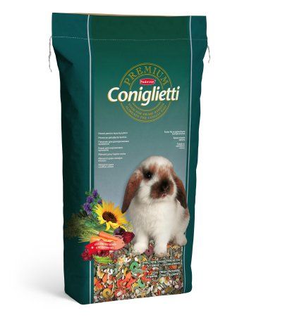 Padovan Premium coniglietti корм для кроликов и молодняка с кокцидиостатиком, 18 кг