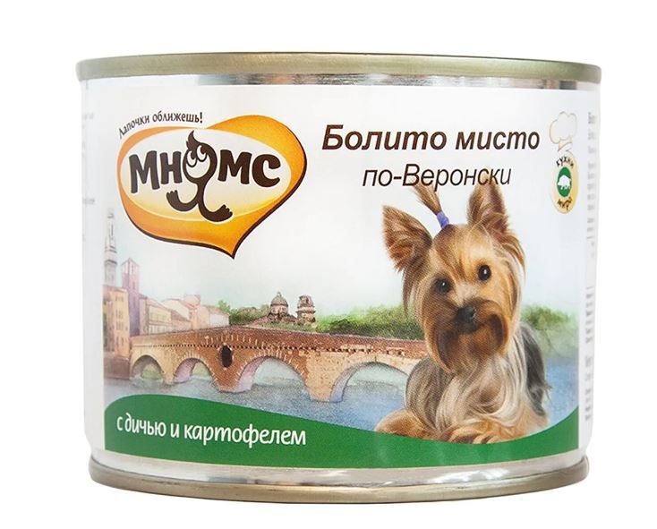 Мнямс консервы для собак Болито мисто по-веронски (дичь с картофелем) 200 г