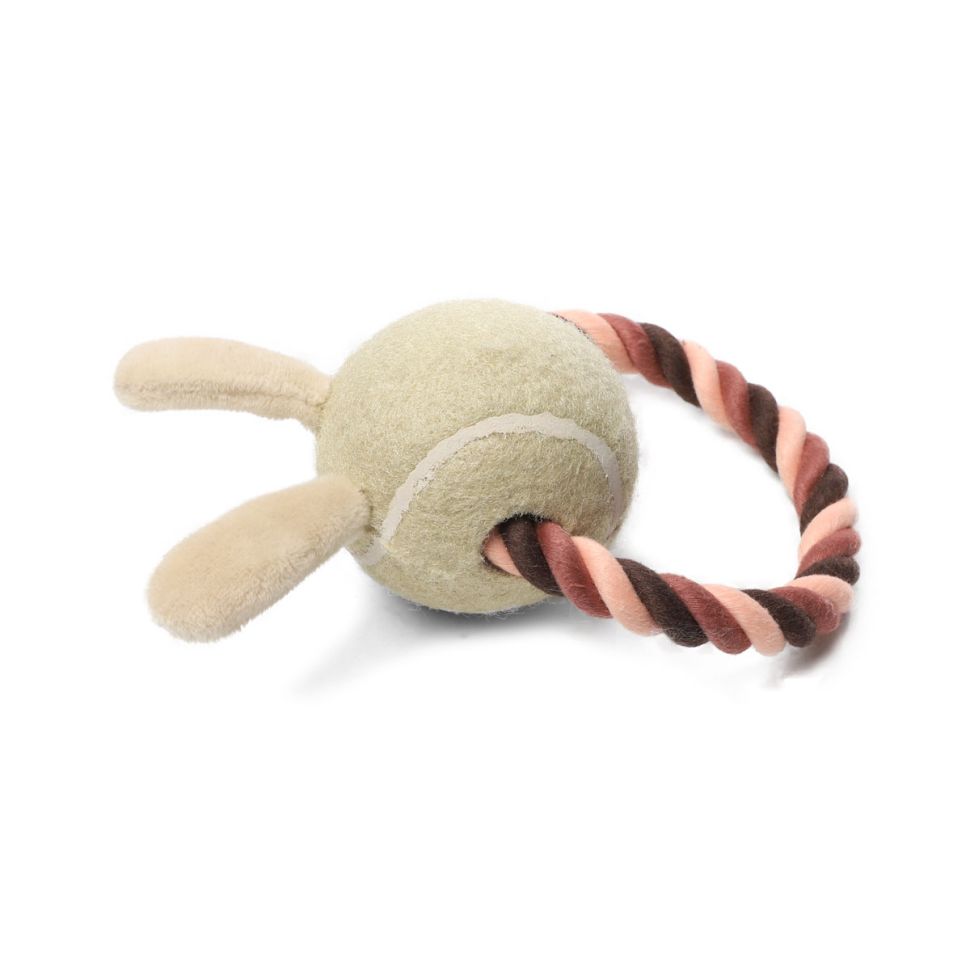 Triol: СоюзМультФильм ВИННИ ПУХ  Игрушка для собак Мяч-кролик с веревкой, d=65/160 мм, 12141307