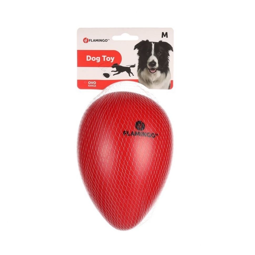 Flamingo: Яйцо красное, игрушка для собак, 13 х 18,5 см, пластик