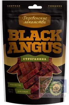 Деревенские лакомства: Строганина для собак Black Angus, 50 гр.