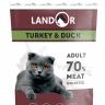 Консервы Landor Cat индейка с уткой для взрослых кошек, 85 гр.