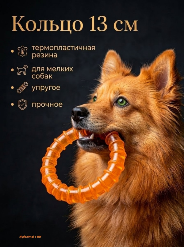 Triol: Игрушка для собак из термопластичной резины Кольцо, 13см, 12191007