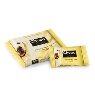 Веда: «CHOCO DOG® шоколад белый» лакомство д/собак в шоу-боксе 40 шт по 15 гр., цена за 1 шт.