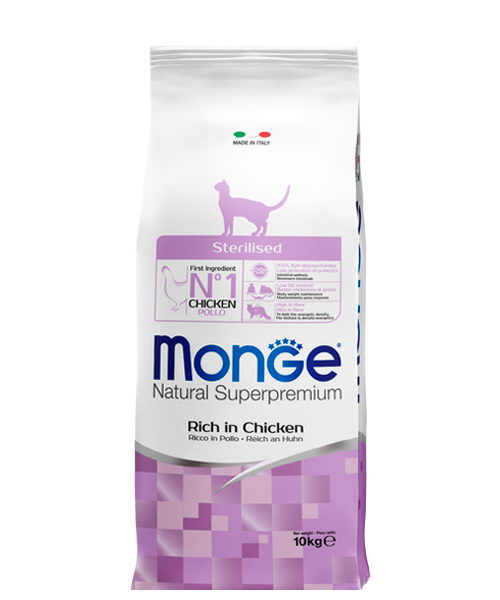 Monge: Cat Sterilised, корм для стерилизованных кошек, 10 кг