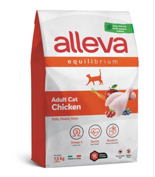 Корм для взрослых кошек Аллева Эквилибриум с курицей 0,4 кг