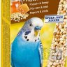 Vitakraft: крекер со злаками PopCorn & Honey попкорн и мёд для волнистых попугаев, 2 шт., 45 гр.