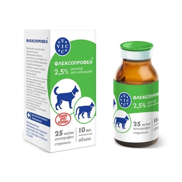 ВИК: Флексопрофен 2,5 %, кетопрофен, анальгетик, 10 мл